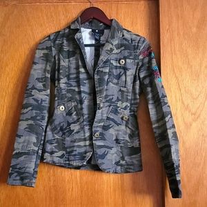 Vintage Morbid Threads Embroidered Camo Jacket Size XS
